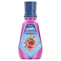 Crest Kid's Anti Cavity Fluoride Mouthwash, Alcohol Free, Strawberry Rush, 500 mL (16.9 fl oz), Pack of 4
