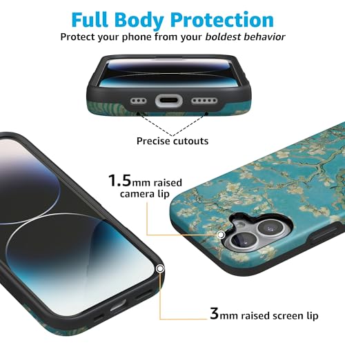 Coque iPhone 17 rigide antichoc Casely Van Gogh Fleur d'amandier MagSafe - 3