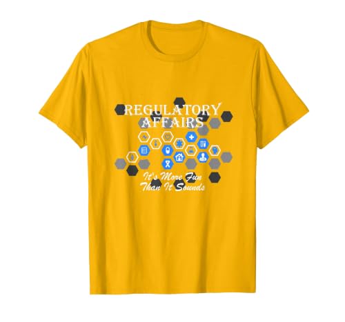 Regulatory Affairs Tshirt T-Shirt, Men, Golden Yellow, Large