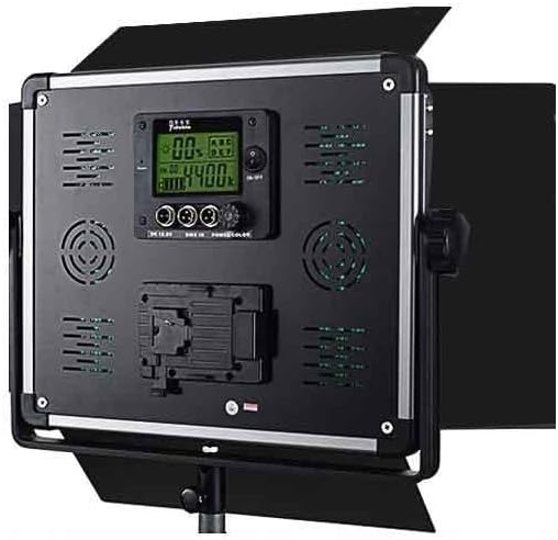 Professional Daylight LED Video Light with U Bracket, Barndoors and Carrying Case for Studio Youtube Video Photography Lighting, Durable Metal Frame, 5500K,DMX512 Compatible
