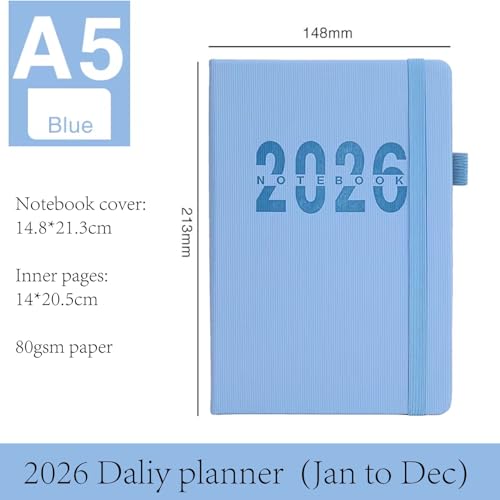 Image of COI A5 2026 Planner Daily Calendar Weekly to Do List Notebook with Goal & Habit Tracker Organizer, A5 Weekly Planner Notebook