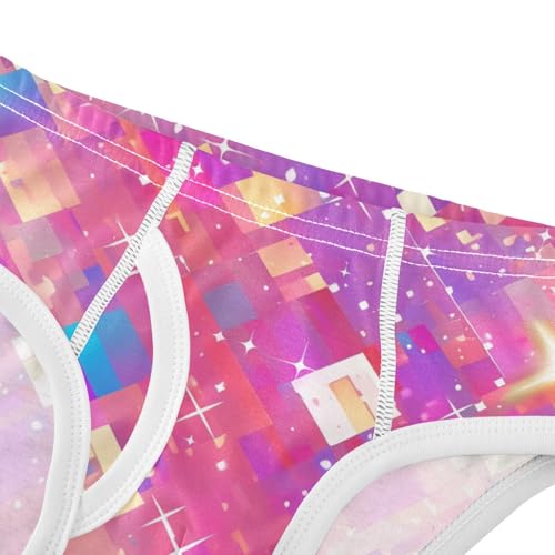 KLL Pink Glitter Texture Blush Toddler Boys' Comfort Briefs Breathable Children Undies4