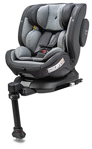Osann Turai360 SL Kindersitz i-Size 40-105 cm, drehbarer Reboarder-Kindersitz mit Isofix und Standfuß, Baby Autositz - Universe Grey