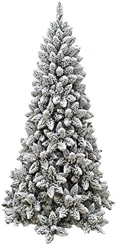 Albero di Natale Artificiale Innevato 210 cm 820 Rami Monterey Slim Floccato