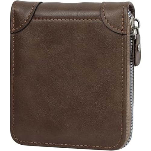 Carteira Masculina Compacta em Couro Marrom