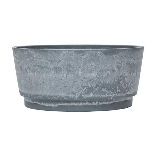 Garden Gear Caesar Marble Effect Bowl Planter Large 46cm Diameter Lightweight Flower or Pond Pot Ideal for succulents & alpines (1)