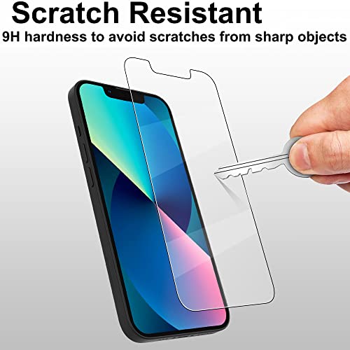 4youquality Screen Protector for iPhone 16e, iPhone 14, iPhone 13 & 13 Pro (6.1-Inch), Tempered Glass Film, 2-Pack, [LifetimeSupport][Impact-Resistant][Anti-Shatter][Anti-Scratch]
