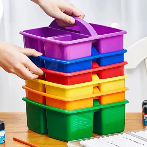 Organizer multifunzionale per penne e matite, per ufficio, classe e casa, organizer da scrivania con scomparti, 6 pezzi