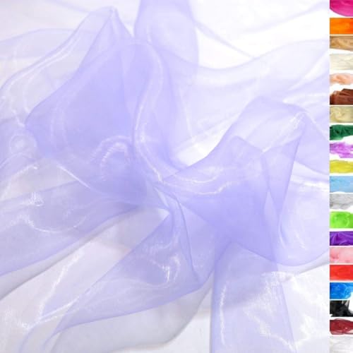 TOLKO 1m Organza Stoffe zum Nähen Meterware | Hauch Zart, Fein, Durchsichtig | zum Dekorieren Basteln 145cm breit | leichter Glanz Stoff für Gardine Vorhänge Tischdecken Deko Schals (Orchidee)