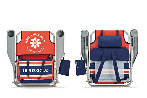 Life Is Good Ligbc-Od-1Pk Beach Chair, Short, Orange Daisy #TOP2