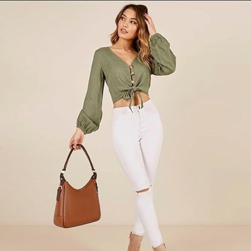 Image of Durable leather Hobo Bag for Women Branded Stylish Handbag