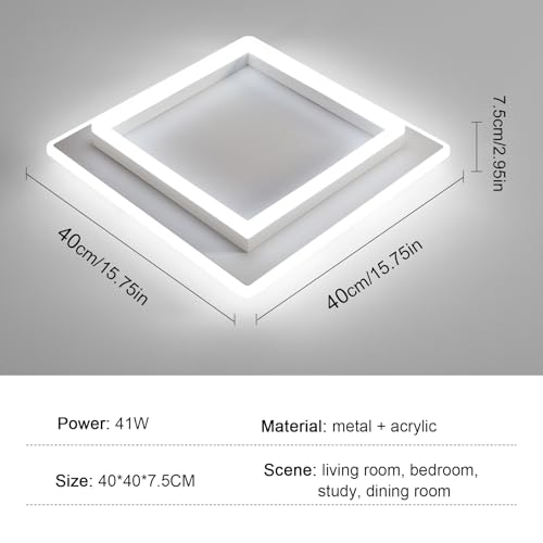 Luminaire plafonnier LED design blanc au rendu architectural