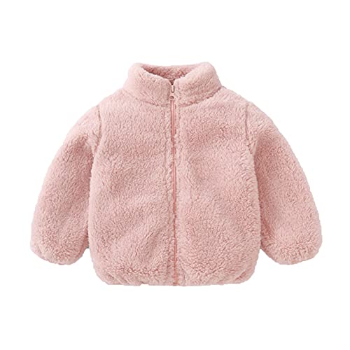 Moonker Girls Boys Sherpa Turtleneck Jacket Furry Fuzzy Fleece Coat Full-Zip Warm Plain Sweatshirts Soft Winter