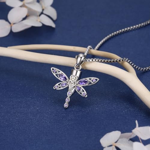 MANBU Sterling Silver Cremation Jewelry for Ashes: Urn Necklace Memorial Ash Pendant Bereavement Keepsake Gifts for Loss of a Loved One3