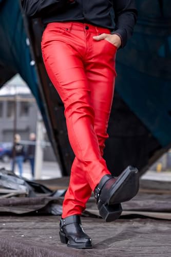 Barabas Men's Glossy Design Sparkly Luxury Dress Pants 2CPW274