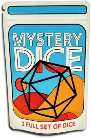 1985 Games - Dungeon Craft Mystery Würfel Set, 7 polyedrische Würfel, Breite Palette von Mustern, geeignet für Rollenspiele, Tischspiele (Geheimnis 1er Packung)