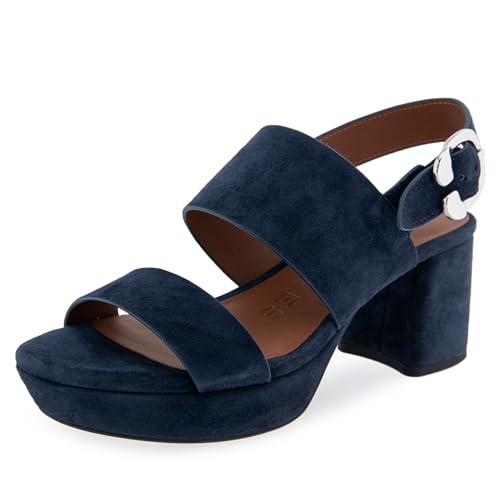 Aerosoles Women's Camera Heeled Sandal, Navy Suede, 8