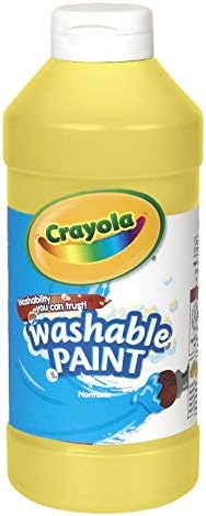 Crayola Yellow Washable Paint, Kids Painting Supplies, Paint Bottle, 16oz (54-2016-034), Pint