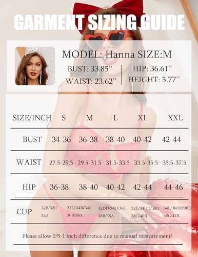 Image of Avidlove Lingerie for Women Sexy Lace Bra and Panty Set Underwire Push Up Lingerie Sets Demi Half Cup