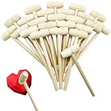 24 Pcs Mini Wooden Hammers Breakable Heart Wooden Hammers for Breakable Heart Wooden Mallet for Chocolate Heart, Crab Lobster Mallets, Toy Mallets for Kids