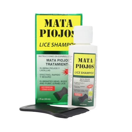 Mata Piojos, Lice and Nit Treatment Shampoo, For Kids and Adults, 2 FL Oz, Bottle