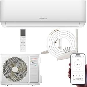 Split Klimaanlage 9000 BTU (bis 35m²) HANTECH H-PRO Heiz-&Kühlfunktion, Luftfilter, WIFI, Montagematerial weiß