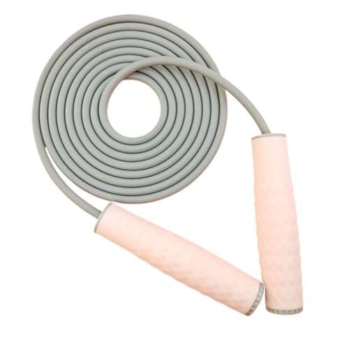 有酸素運動トレーニング用縄跳び 調節可能な縄跳び エアロビクスや多用途なワークアウト用 男女兼用 自宅でのワークアウトに最適 アウトドア(ピンク)