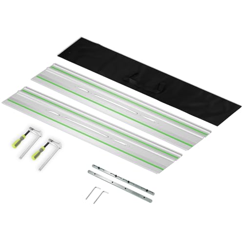 110 Track Saw Guide Rail Set For Festool 577932 FS 1400/2-KP-Set Designed For Festool TS-55/TS-75/TS-60 Track Saws(55x2)