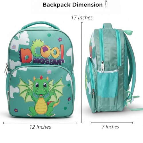 Image of Stylbase Cartoon Printed School Bag for Boys and Girls | Waterproof Backpack Bag for Travelling Sports | Kids Bag Ideal for UKG Nursery 1st Class | School Bags for 5 7 Years 15 Inches