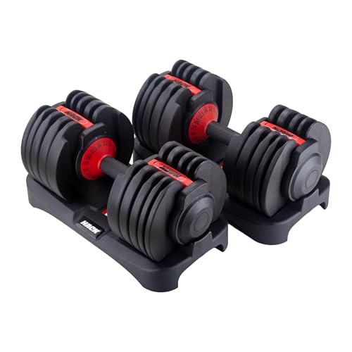 Hack Athletics Adjustable Dumbbell Set (2.5 KG to 24 KG, Set of 2...