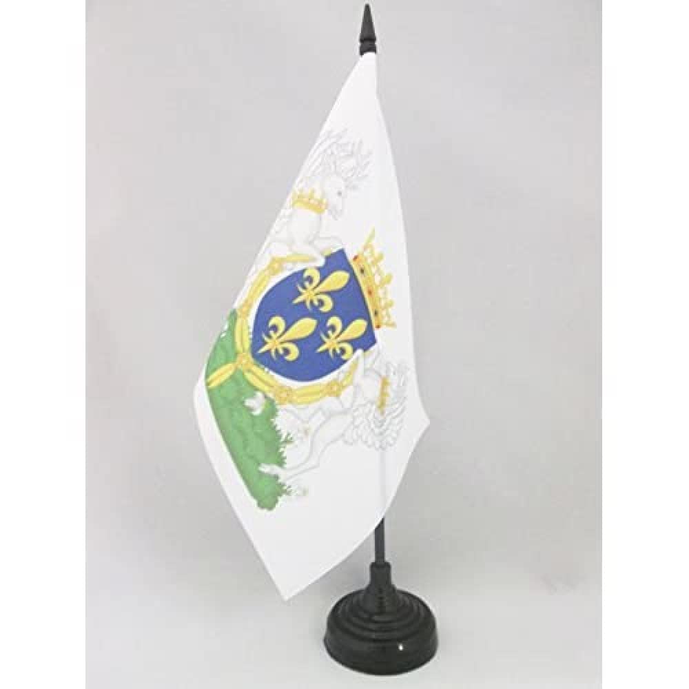 AZ FLAG Charles VI of France Coat of arms Table Flag 5'' x 8'', French Kingdom Office Decoration 100% Polyester 21 x 14 cm