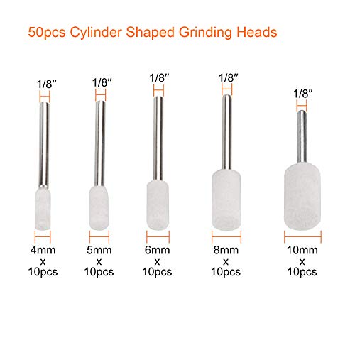 Certbuy 100Pcs Wool Felt Mandrel Mounted Grinding Polishing Buffing Bits Polishing Watch Jewelry Accessories Attachment Set For Dremel Rotary Tool - 1/8 Inch Shank #TOP1