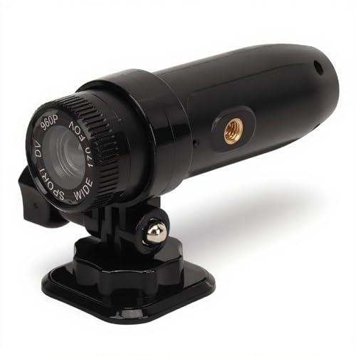 Motorcycle Helmet Camera, Bike Video Camera, 1080p Sports Action Camera 170° Wide Angle Camcorder Waterproof with Brackect, 128GB Expandable, Loop Recording