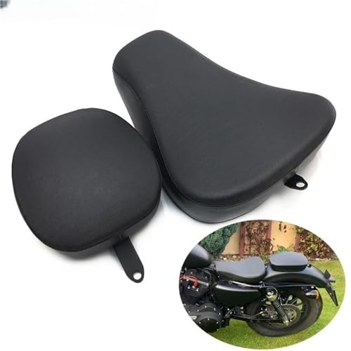 Almohadilla de cuero para asiento de motocicleta Sportster XL con acabado artesanal 2