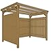 Produktbild ghs Unterstand 3x2 mit 3-seitigem Wetterschutz, Überdachung für Gartengeräte + Mülltonnen
