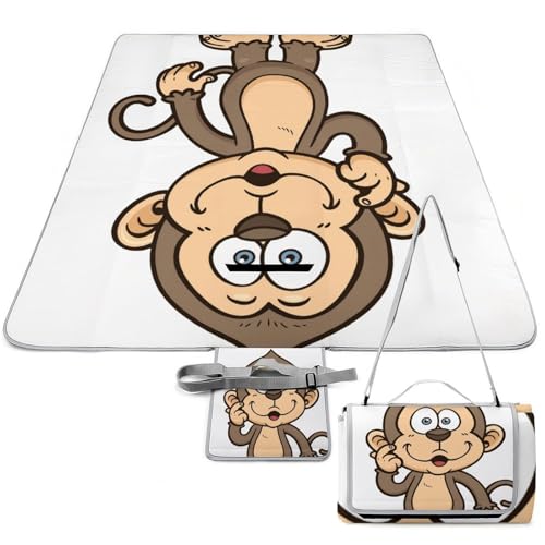 Couverture de pique-nique imperméable Monkey tapis résistant à la chaleur pliable - 2