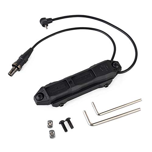 QIRUIMY Tactical Torch Dual Pressure Switch Augmented Pressure Switch Quick Lease Mount for M300 M600 Scout Light (Black)