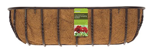 Gardman R946 Forge Hanging Basket with Coco Liner, 14" Wide x 8" High