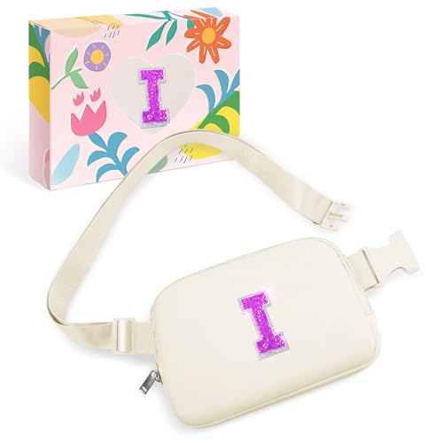 Image of COSHAYSOO Initial Letter Fanny Pack for Girls Crossbody Purse, Personalized Birthday Gifts for 6 7 8 9 10 11 12 Year Old Girl Preteen Tweens Letter I