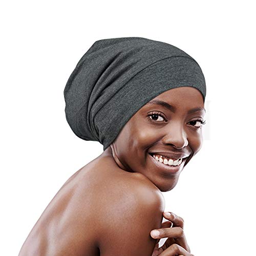 Image of Satin Lined Sleep Slouchy Cap Curly Girl Slap Headwear Gifts For Frizzy Hair Women