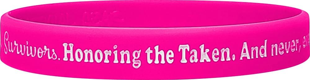 Fight Like a Girl Supporting the Fighters, Admiring the Survivors, Honoring the Taken Silicone Wristband (10 Pack) - Image 4