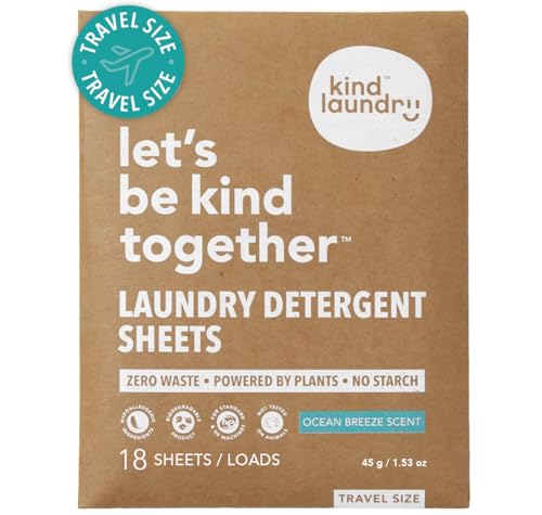 Kind Laundry Detergent Sheets with Stain-Fighting Enzymes - Plant Powered Eco-Friendly Laundry Soap...