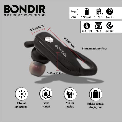 Image of True Wireless Bluetooth Earphones (Black)