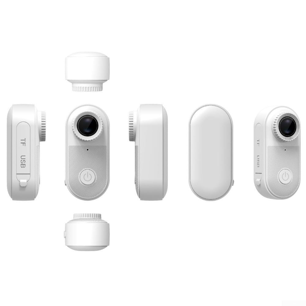 Caméra de corps en ABS 16,8 cm compacte pour vlogging (blanc)