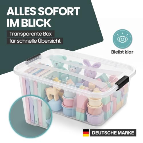 Kreher Aufbewahrungsbox Master mit Deckel transparent (21 Liter) – Ansicht 3