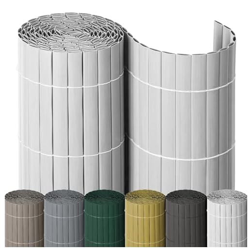 NOOR PVC Sichtschutzmatte - wetterfester Sichtschutzzaun für Balkon, Terrasse und Garten - stabile Balkonverkleidung als Sichtschutz - einfache Montage der Zaunblende - Weiß 90 cm x 3 m