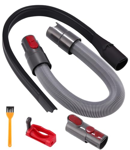 Jissta Conector de manguera de repuesto para aspiradora Dyson V15, V11, V10, V8, V7 con boquilla de conexión flexible, manguera de extensión, cierre de interruptor y cepillo de limpieza