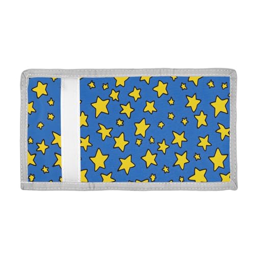 ALAZA Kids Wallets for Boys Girls Toddler Trifold Wallet Children Small Yellow Star with Zipper Coin Pocket2