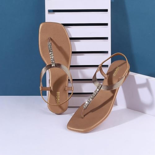 Image of Mochi Women Synthetic Flat Beaded Fashion Sandal