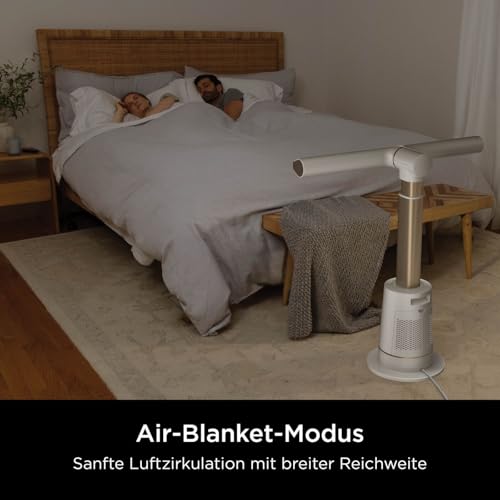 Shark TurboBlade Turmventilator, leise, Hochgeschwindigkeitssystem, Luftzirkulation bis zu 20 Meter, 10 Geschwindigkeiten, 180° Oszillation, Fernbedienung, Timer, Einfache Reinigung, Weiß TF200SEUWH 4